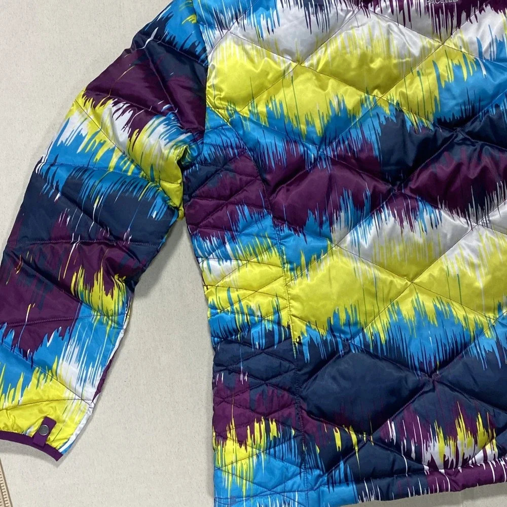 Girls Youth NWOT Sz XL 18 The North Face 550 Down Fill Jacket MultiColor Puffer